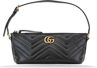 Gucci Leren Handtas met Rits - Dames - Handtassen - Zwart - ONE Size - Leer - Tassen