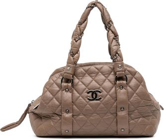 Chanel Pre-owned Womens Quilted Leather Handbag - Tan - One Size