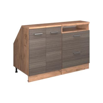 Vicco Conjunto De Armarios Para Techo Inclinado Rion, Gris Noble, 120 Cm Lote De 2 Carcasas De Armario 60 Cm De Profundidad, Vicco