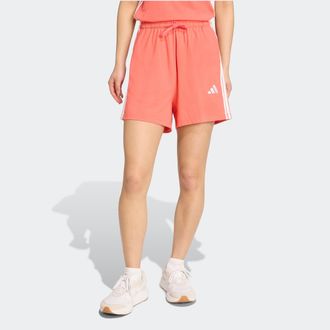 adidas Shorts ADIDAS SPORTSWEAR W 3S SJ SHO, Damen, Gr. L, N-Gr, weiss (semi turbo, wei&szlig;), Obermaterial: 93% Baumwolle, 7% Elasthan, Hosen Shorts