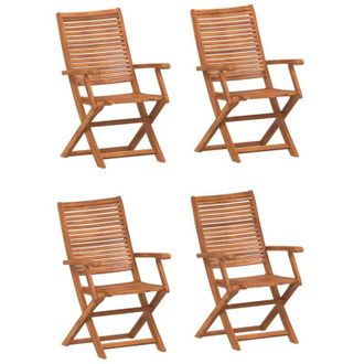 vidaXL Sillas De Jard&iacute;n Plegables 4 Uds Madera Acacia 57x66x95 Cm Vidaxl