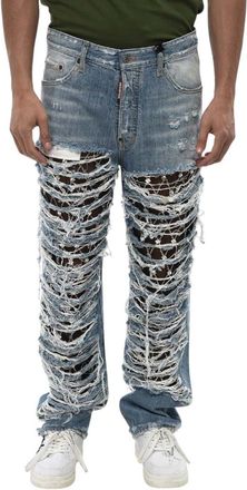 Dsquared2 Blue Straight Mid Rise Jeans
