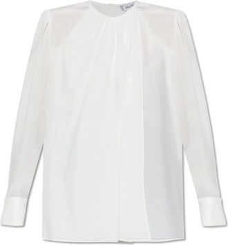 Max Mara Overhemden, Dames, Wit, XS, Zijden top Carol