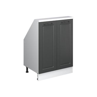 Vicco Armario De Cocina Para Techo Inclinado R-line, Antracita Casa De Campo/blanco, 60 Cm Con 2 Puertas, Vicco