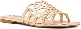 Steve Madden Lotus Slide Sandal in Gold Leather at Nordstrom, Size 6.5