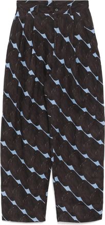 JNBY Pantaloni affusolati con stampa - Marrone