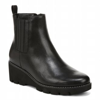 Vionic Womens Aria Wedge Ankle Boot In Black