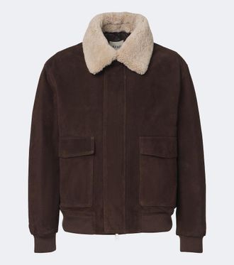 Arma Giacca blouson Bari in suede con shearling