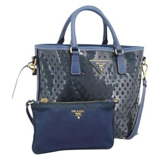 Prada Bolso Tote Vintage Pre-owned - Pre-owned - Mujer - Azul - ONE SIZE