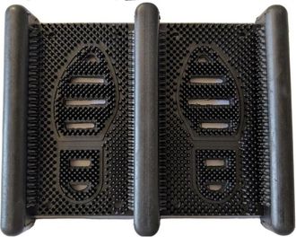 Imports Decor Rubber Boot Scraper & Tray, Heavy Duty Indoor Outdoor Shoe Cleaning Mat, Non-Slip Natural & Recycled Rubber Mud Scraper