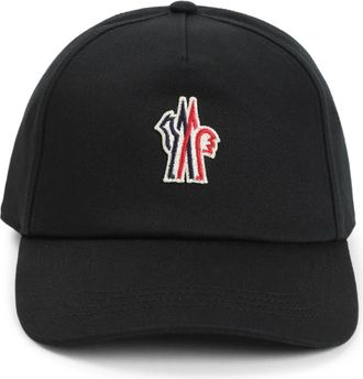 Moncler Zwarte Katoenen Pet - Heren - Petten - Zwart - ONE Size - Katoen - Accessoires