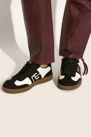 Balmain Swan Sports Shoes, Womens, Black