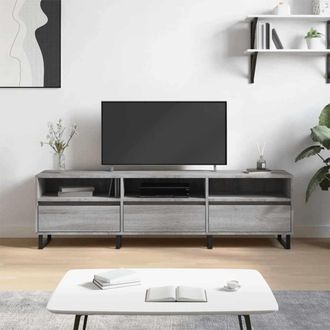 vidaXL Vidaxl - Mueble Para Tv Madera Contrachapada Gris Sonoma 150x30x44,5 Cm