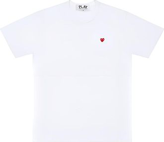 Comme Des Gar&ccedil;ons (WMNS) COMME des GARCONS PLAY FW25 PLAY Small Heart T-Shirt White AZ-T303-051-2