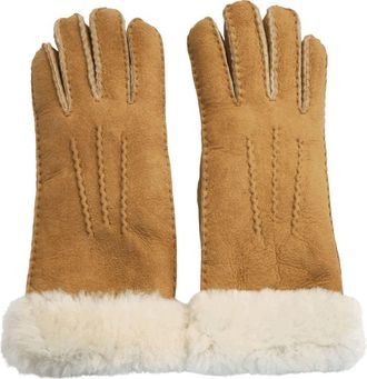 TruClothing Winter Warm Leather Gloves Suede Thick Plush Shearling Cuff