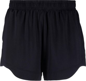 Ganni recycled draped shorts - women - Recycled Polyester/Elastane - S - Black
