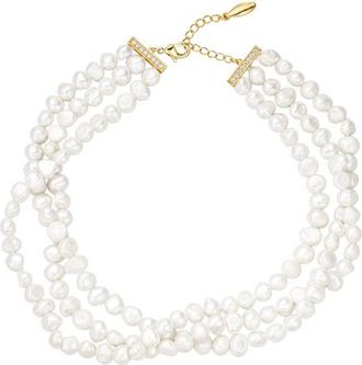 Untamed Petals Ocean Freshwater Pearl Choker at Nordstrom
