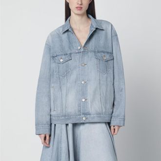 Balenciaga Light blue vintage-effect denim jacket