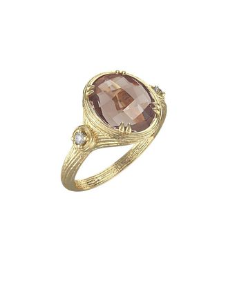 I.Reiss Company 14K 2.50 Ct. Tw. Diamond & Smokey Topaz Cocktail Ring