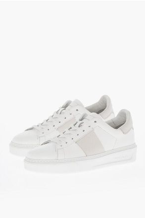 Woolrich Leather Low-Top Sneakers With Contrasting Detail size 37