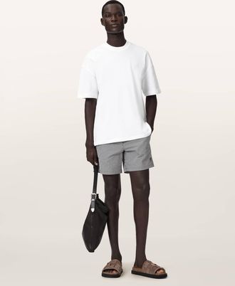 AllSaints Cotton Haven Embroidered Logo Oversized T-Shirt, Size: XXL