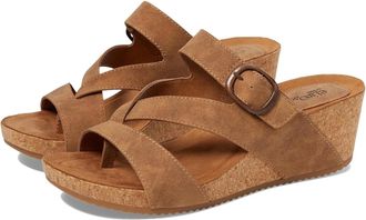 S&ouml;fft Womens Eurosoft Empire ES0036405 Sandals Brown Leather Wedge Heel ZAP1322