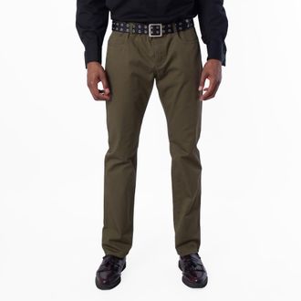 Saint Laurent Relaxed Slim Cotton Pants, Waist Size 34