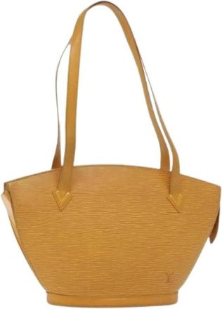 Louis Vuitton Tweedehands leren Louis Vuitton tassen - Dames - Vintage Schoudertas - Geel - ONE Size - Leer - Vintage