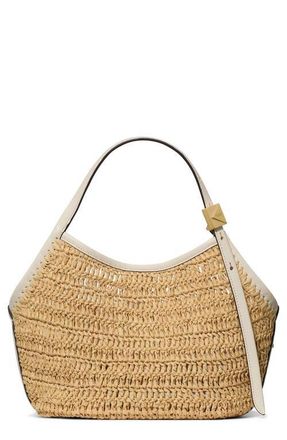 Kate Spade New York deco straw small tulip tote bag in Natural at Nordstrom