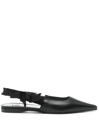 Roberto Festa Milano Mey ballet flats - women - Fabric/Calf Leather/Calf Leather/Rubber/Calf Leather - 38 1/2 - Black