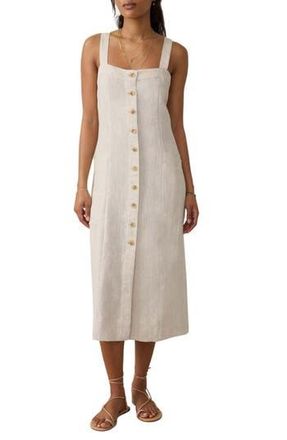 Faherty Aurora Sleeveless Midi Dress in Flax at Nordstrom Rack, Size Xx-Small