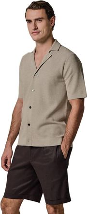 Profuomo Doorknoop polo Profuomo beige regular fit
