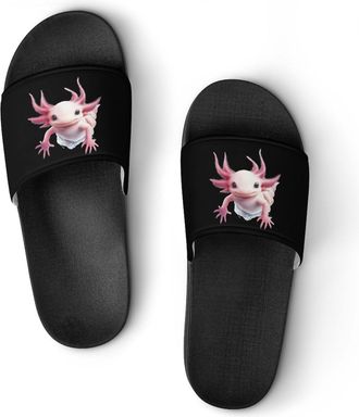 Generic Axolotl Funny Unisex Beach Slippers & Pool Slides Anti-Slip House Shoes for Home Outdoor