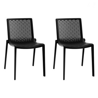Resol Set 2 Sillas Interior, Exterior Negro Netkat Resol
