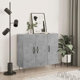 Berkfield Home Sideboard Concrete Grey 90x34x80 cm Engineered Wood | Size: 90 x 34 x 80 cm