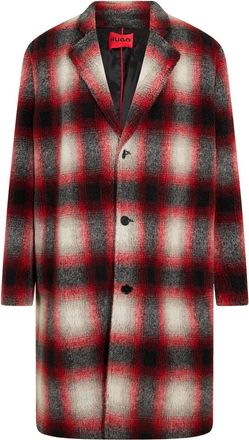 HUGO BOSS Hugo Mens Merlon2242 Overcoat in Miscellaneous - Multicolour - Size X-Large
