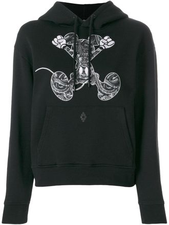 Marcelo Burlon Mickey Mouse hoodie - women - Polyester/Cotton - S - Black