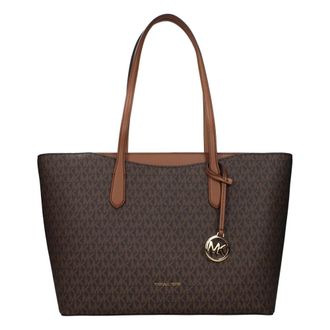 Michael Kors Tassen, Dames, Bruin, ONE Size, Fabric Schoudertas