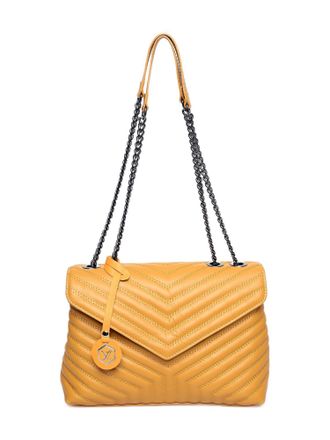 Luisa Vannini Mosterd Rundleer Tas