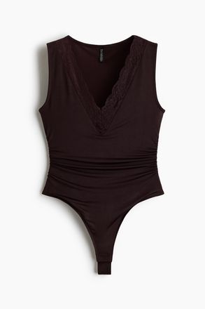 H&M Tangabody mit Spitze - Red