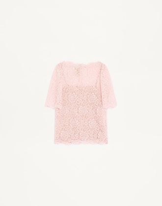 Valentino Top In Pizzo Donna ROSA 36