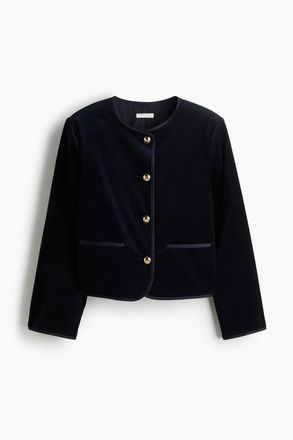 H&M Samtjacke - Blue