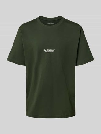 Jack & Jones Jack & Jones T-Shirt mit Rundhalsausschnitt Modell SOHO in Dunkelgruen, Gr&ouml;&szlig;e XL