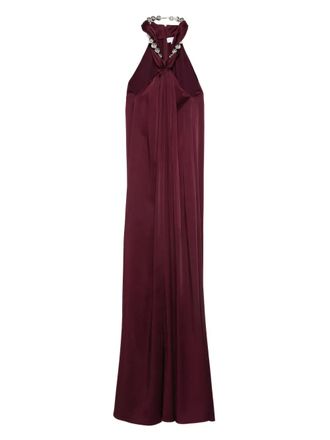 Stella McCartney embellished halter-neck maxi dress - Red
