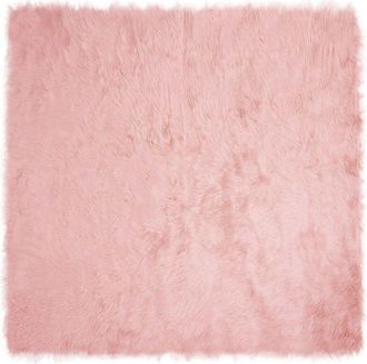 vidaXL Alfombra De Imitaci&oacute;n De Piel De Oveja Tafalla Rosa Poli&eacute;ster Vidaxl