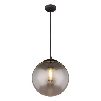 Globo Lighting L&aacute;mpara Colgante - Blama - Negro - Vidrio Vidrio Ahumado - Globo