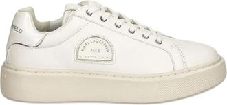 Karl Lagerfeld Maxi KUP Sneakers - Dames - Sneakers - Wit - 38 EU - Leer - Schoenen