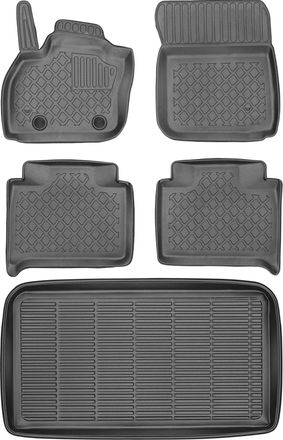 OEM Alfombrillas Para Renault Zoe I / Ii Hatchback De 2012 A 2019 / Juego De 2019: Alfombrillas Para Coche + Alfombrilla Para Maletero