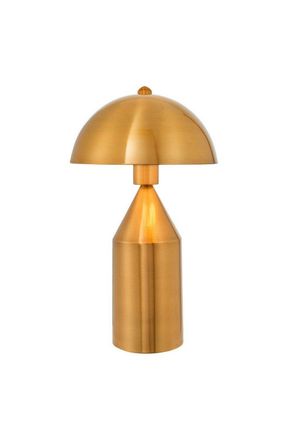Netlighting Nova Table Lamp Antique Brass Plate & Gloss White 1 Light IP20 E27 in Gold