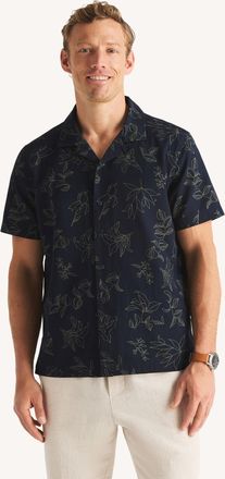 Nautica Mens Short-Sleeve Camp Shirt